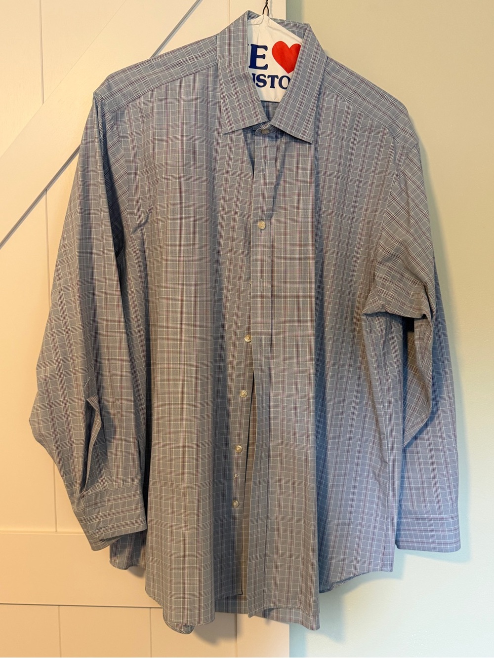 Charles Tyrwhitt Light Blue Plaid Dress Shirt